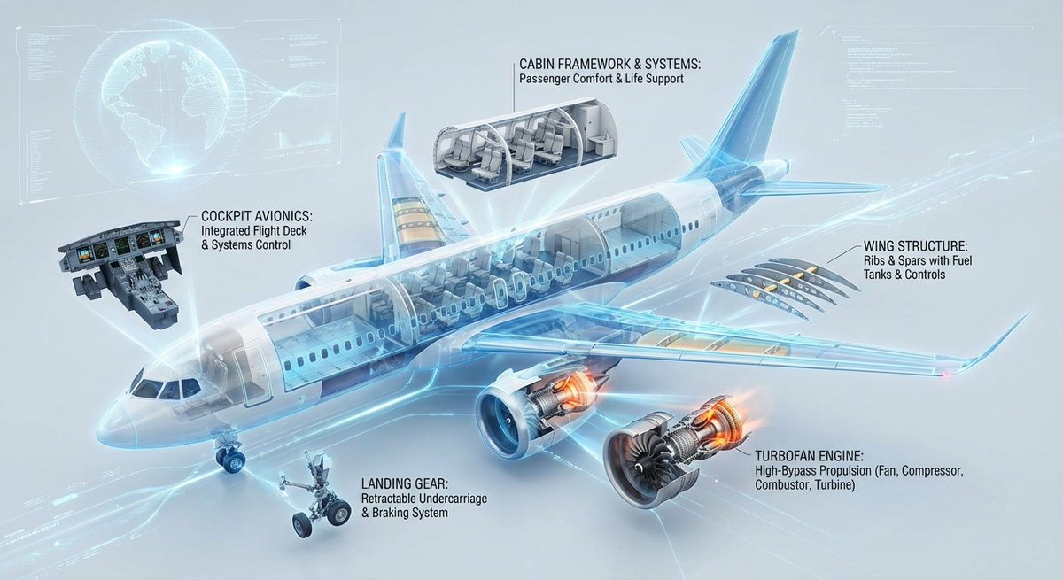 Aircraft Cross-Section Infographic Prompt